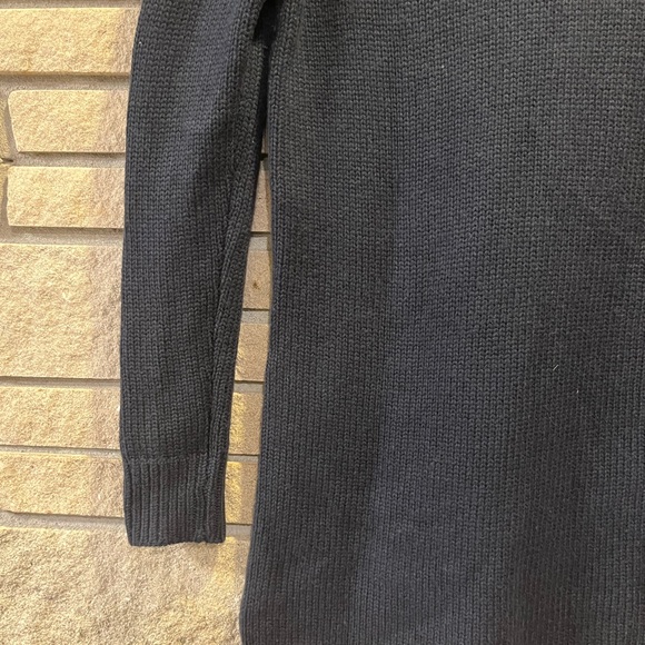 Cashmere TREASURE & BOND Cashmere Wool Navy Sz S Cable Knit Sweater Dress preppy - Picture 4 of 9